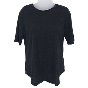 Who What Wear Black With Gold Thread T Shirt Size Small